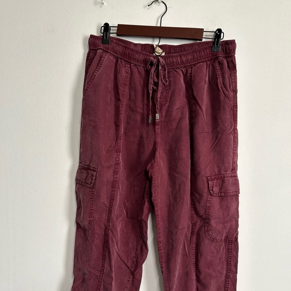 Faded Glory Women's M Joggers Lyocell Lightweight Red Cargo‎ Drawstring Grunge - Picture 2 of 16